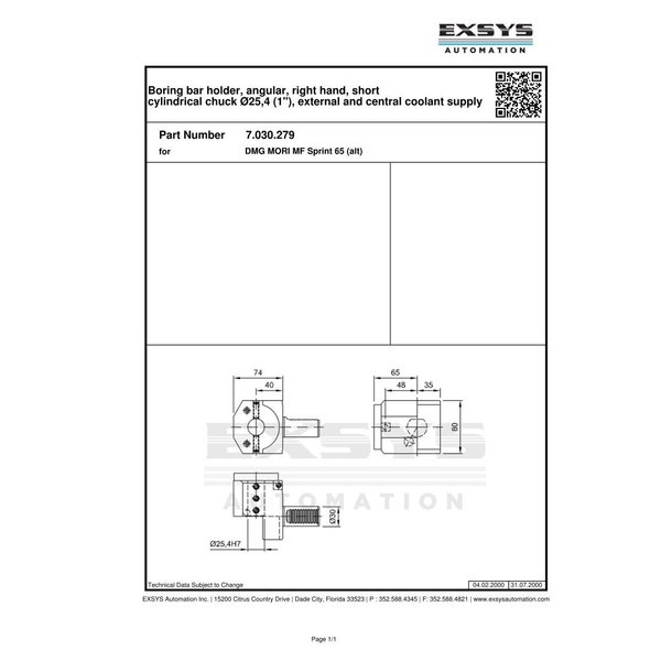 Eppinger VDI30, DMG MORI MF Sprint 65 alt, Boring bar holder 7.030.279